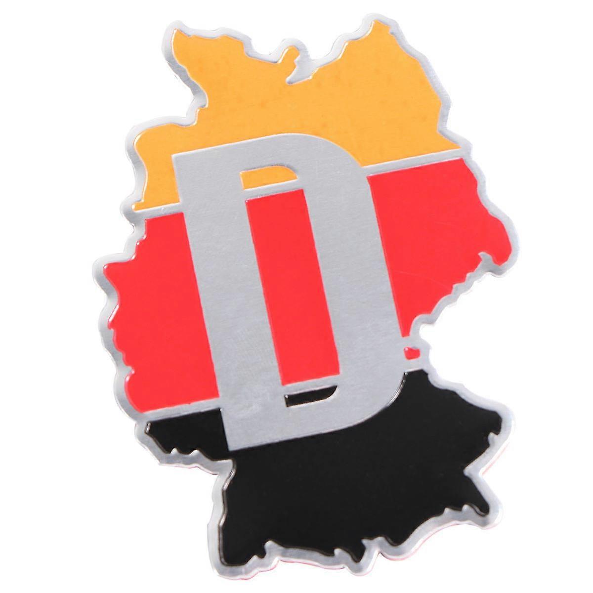 Germany Car Sticker Map Shape for Decoration 2Pcs Multi Color Emblem Badge