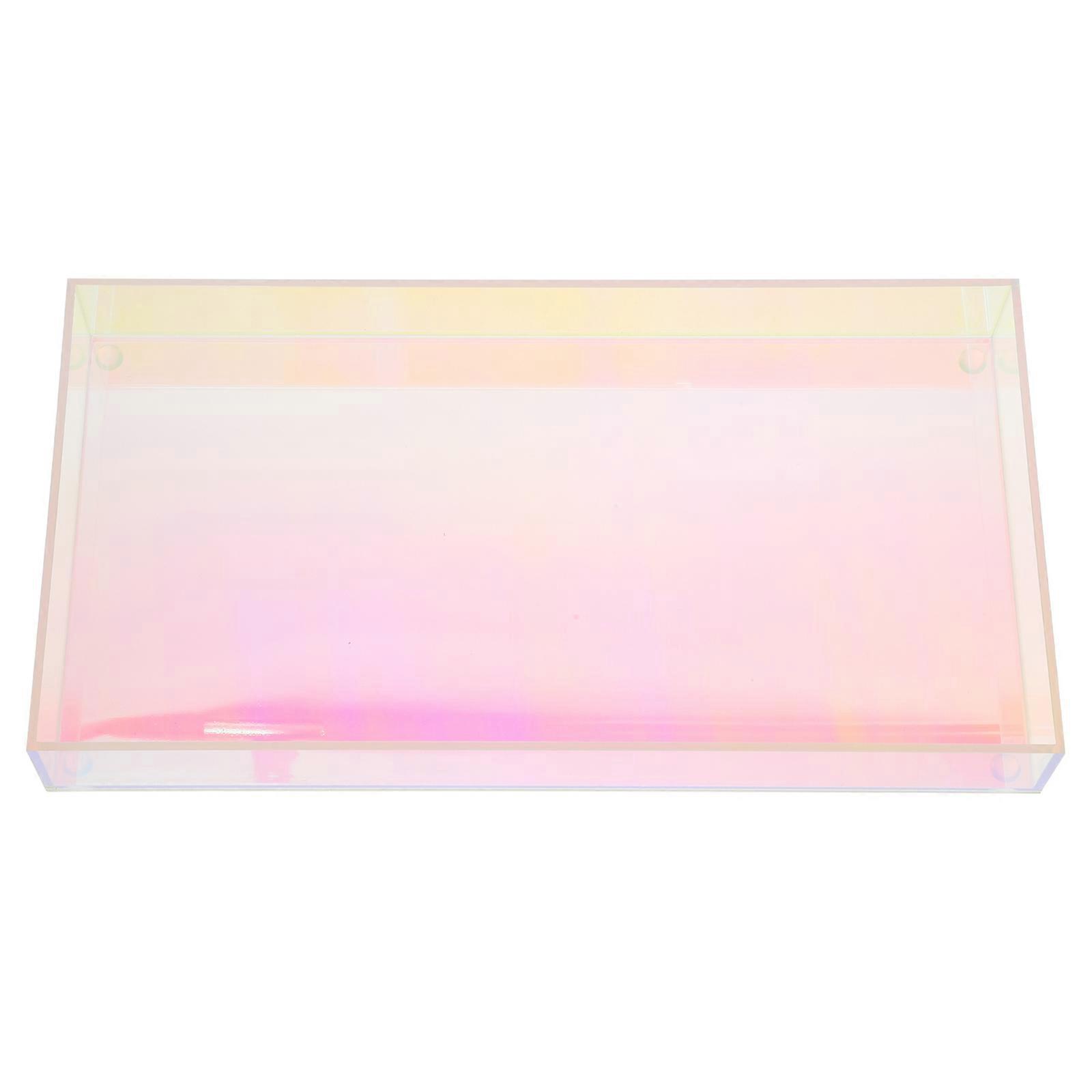 Rectangular Makeup Tray Transparent 10.53X5.50X1.30in Space-saving Decoration 5Pcs For Home Use