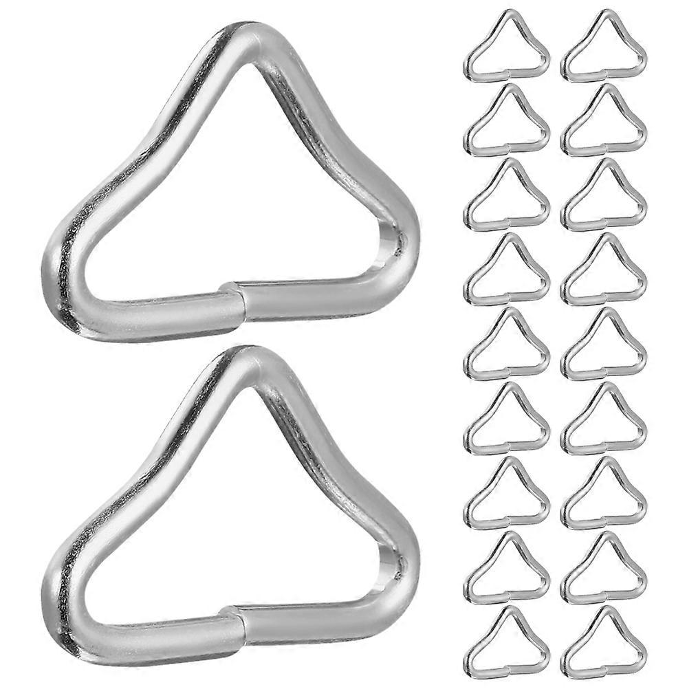 Silver Triangle Ring Buckle for Trampoline Mat Replacement 48Pcs Set