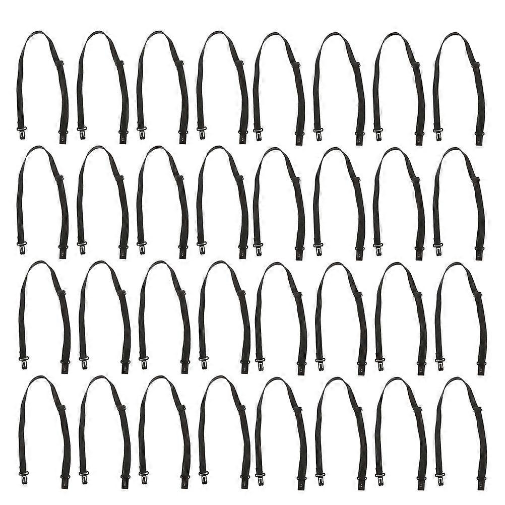 40Pcs Adjustable Elastic Bow Tie Straps Black Bowknot Extender Set