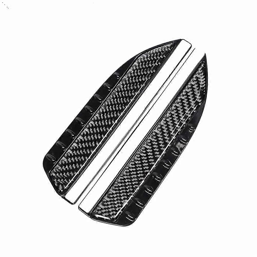 Universal Car Side Mirror Rain Guard Carbon Fiber Visor Waterproof Easy Clip Install Black