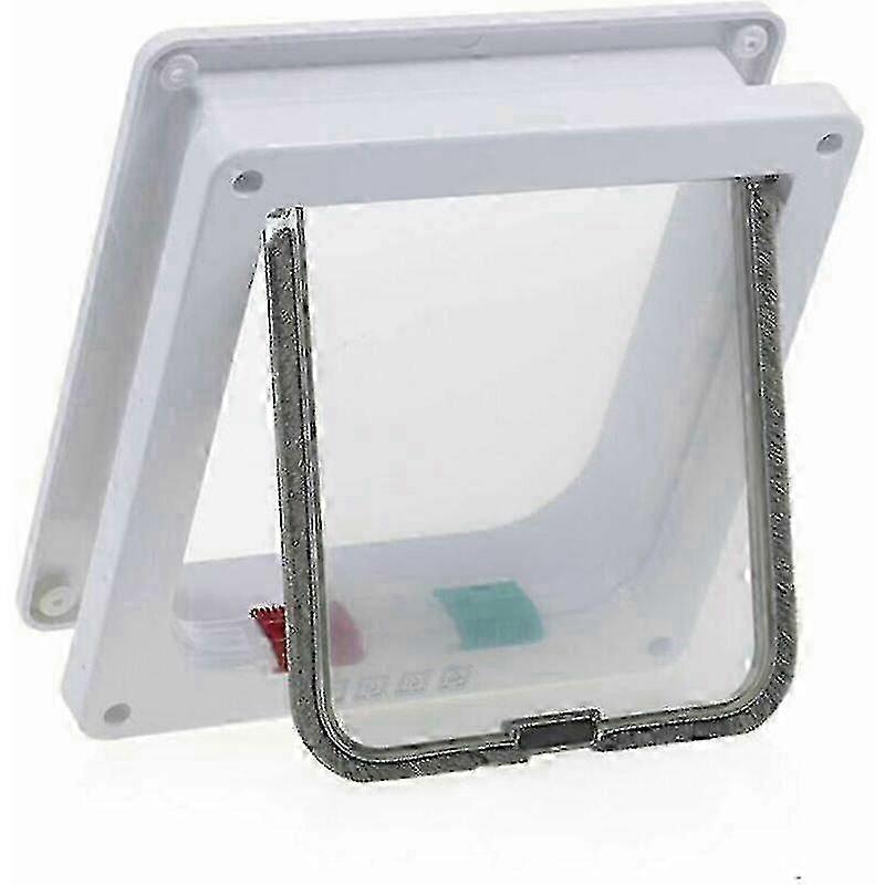 2025 Electronic microchip cat flap Electronic microchip cat flap Brown Cat and small dog cat flap with screw kits White, Medium