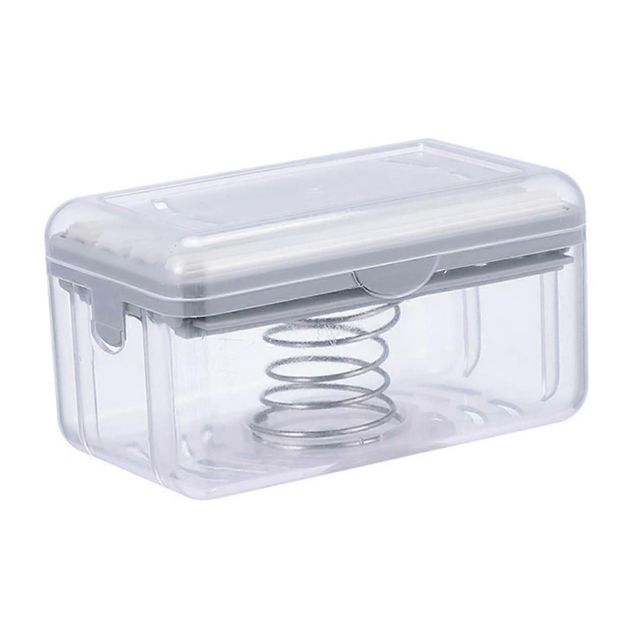 Soap Dish with Rich Lather Roller, Self Draining Holder for Bathroom and Kitchen, Elegant Grey