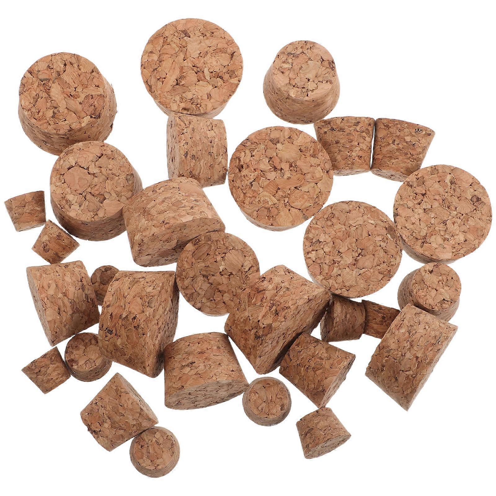 Wood Tapered Corks for Sealing 30Pcs Stoppers Set