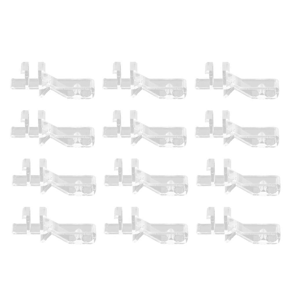 Vertical Blind Transparent Valance Clips with Retainer Holder 12Pcs Pack
