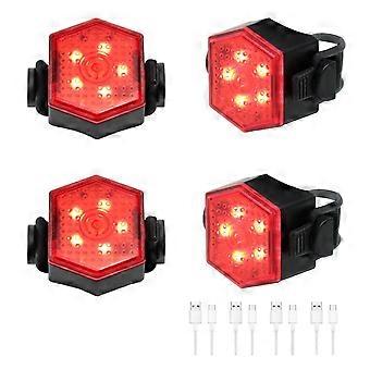 Sykkel USB Oppladbare LED-lys Sykkel Baklys For Fotturer Sykling Camping Båt Vei Sykkel AC