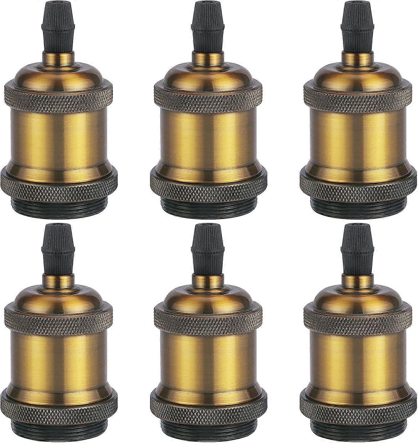 Pieces Vintage E27 Lamp Socket, Solid Ceramic Adapter, Bulb Socket, Ceramic Lamp Holder Adapter, Aluminum Bulb Socket for Ceiling & Wall Lights