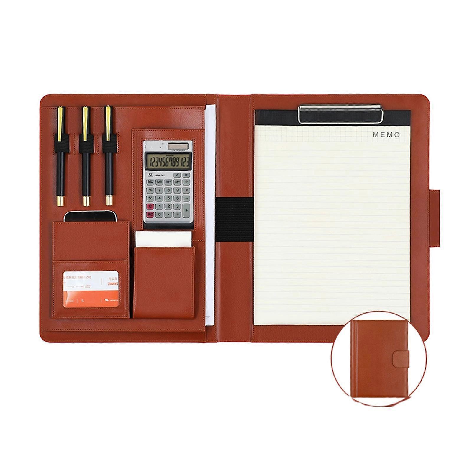 High Capacity Storage Solution Budget Binders Cover with Calculator & Clipboard Document Holders Leather Wallets Binders Multicolor