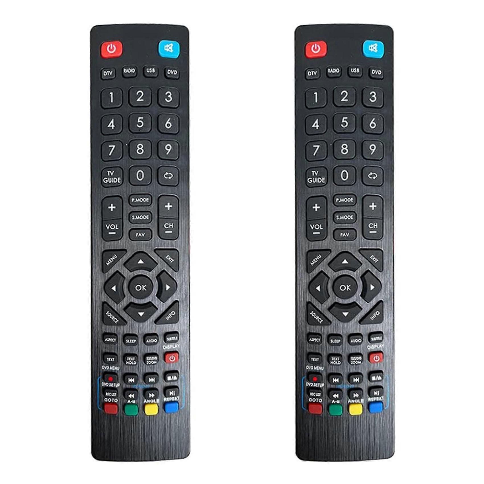 2X Replacement Remote Control for LCD LED 3D Smart TV - No Setup Required Universal Remote Control