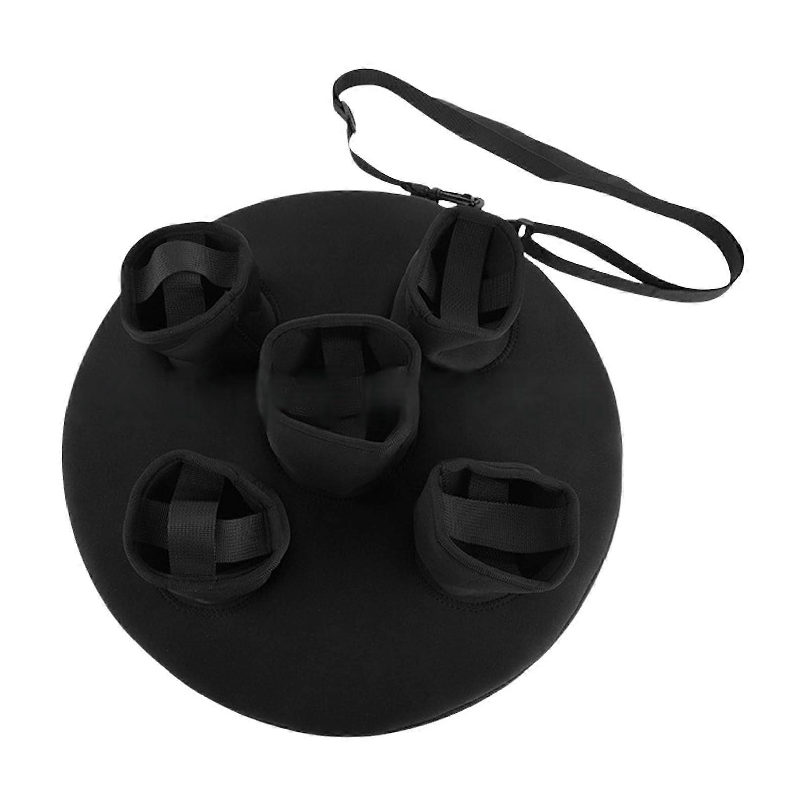 Floating Drink Holder for Pool with Multiple Cup Slots, Inflatable Beverage Tray for Parties