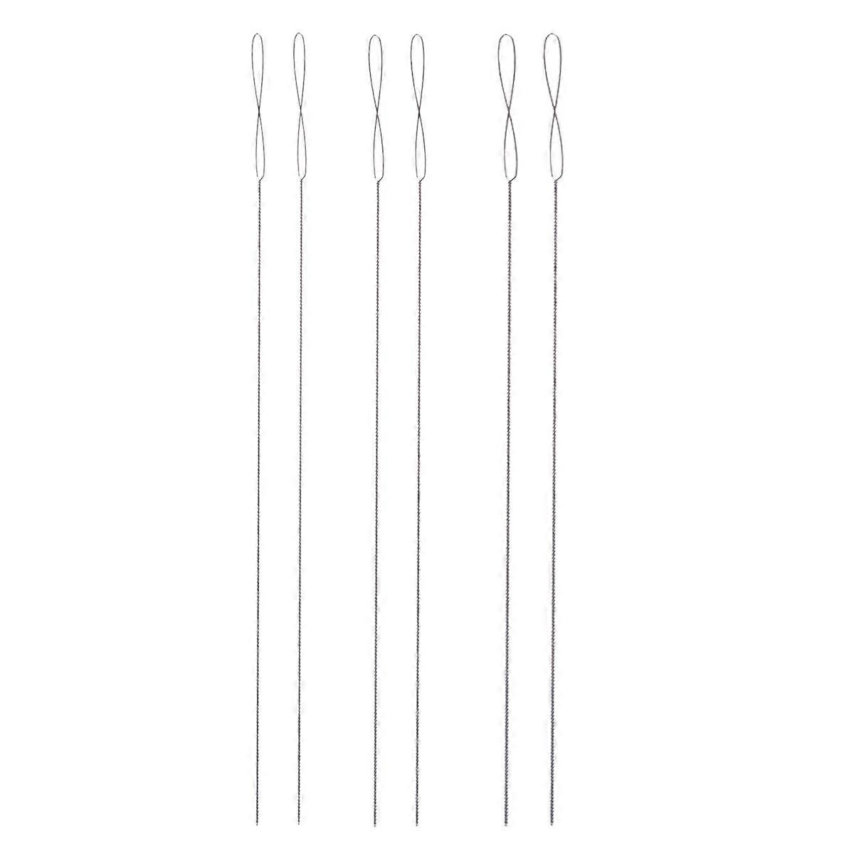 6Pcs Beading Needles Silver for Stitching DIY Yarn Sewing Tools