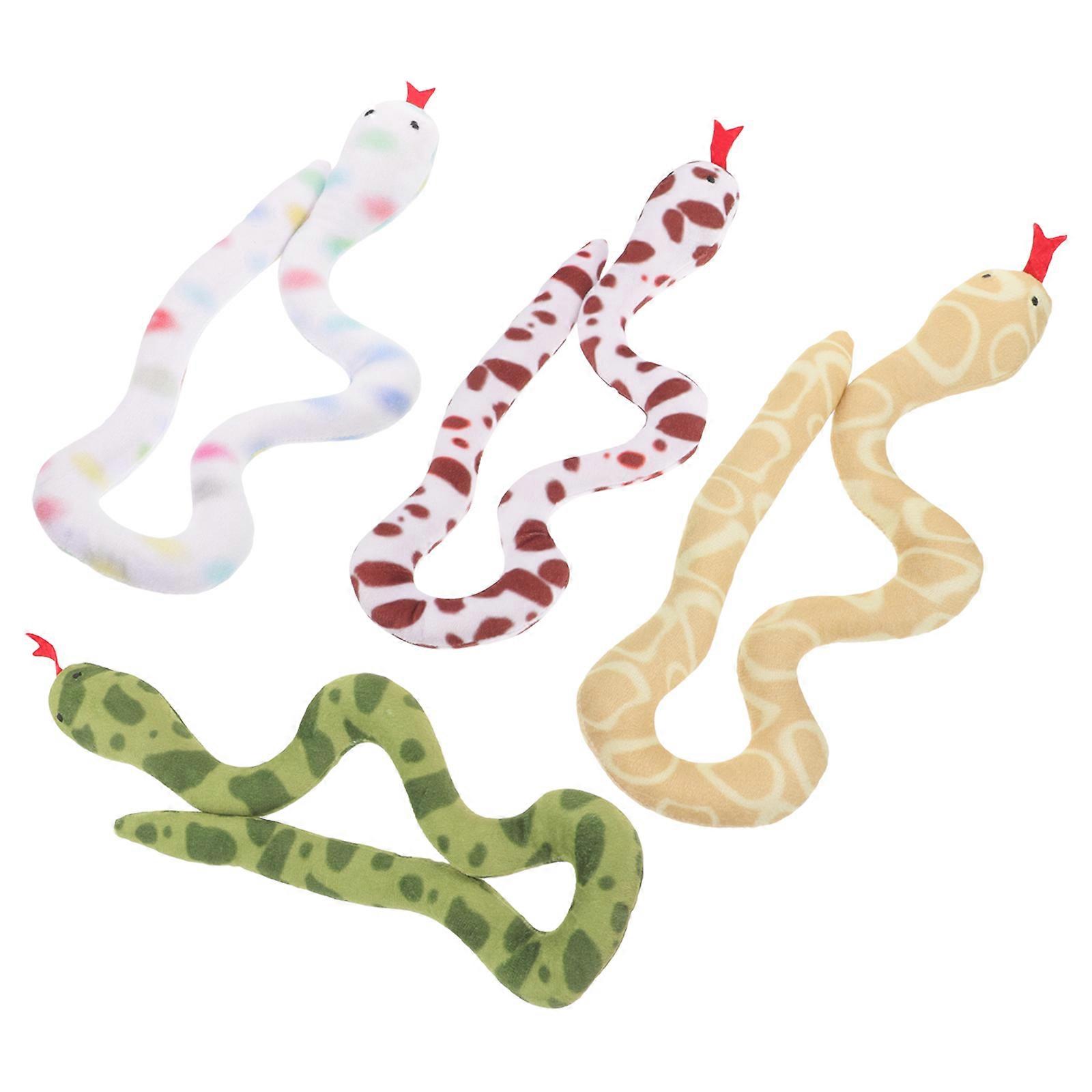 Interactive Cat Snake Toy Plush for Fun Play 4Pcs Kitten Toy Set