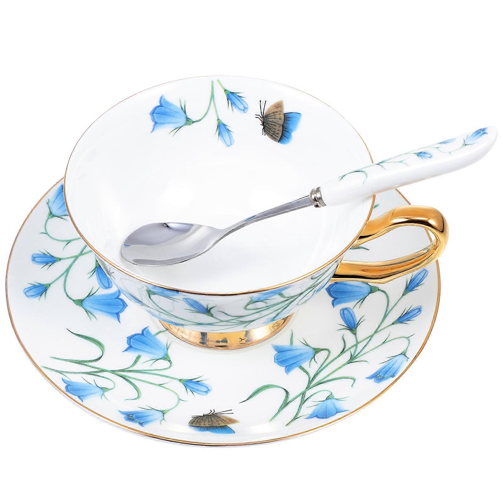 Coffee Cup Ceramic Set with Saucer for Home Use 1Set