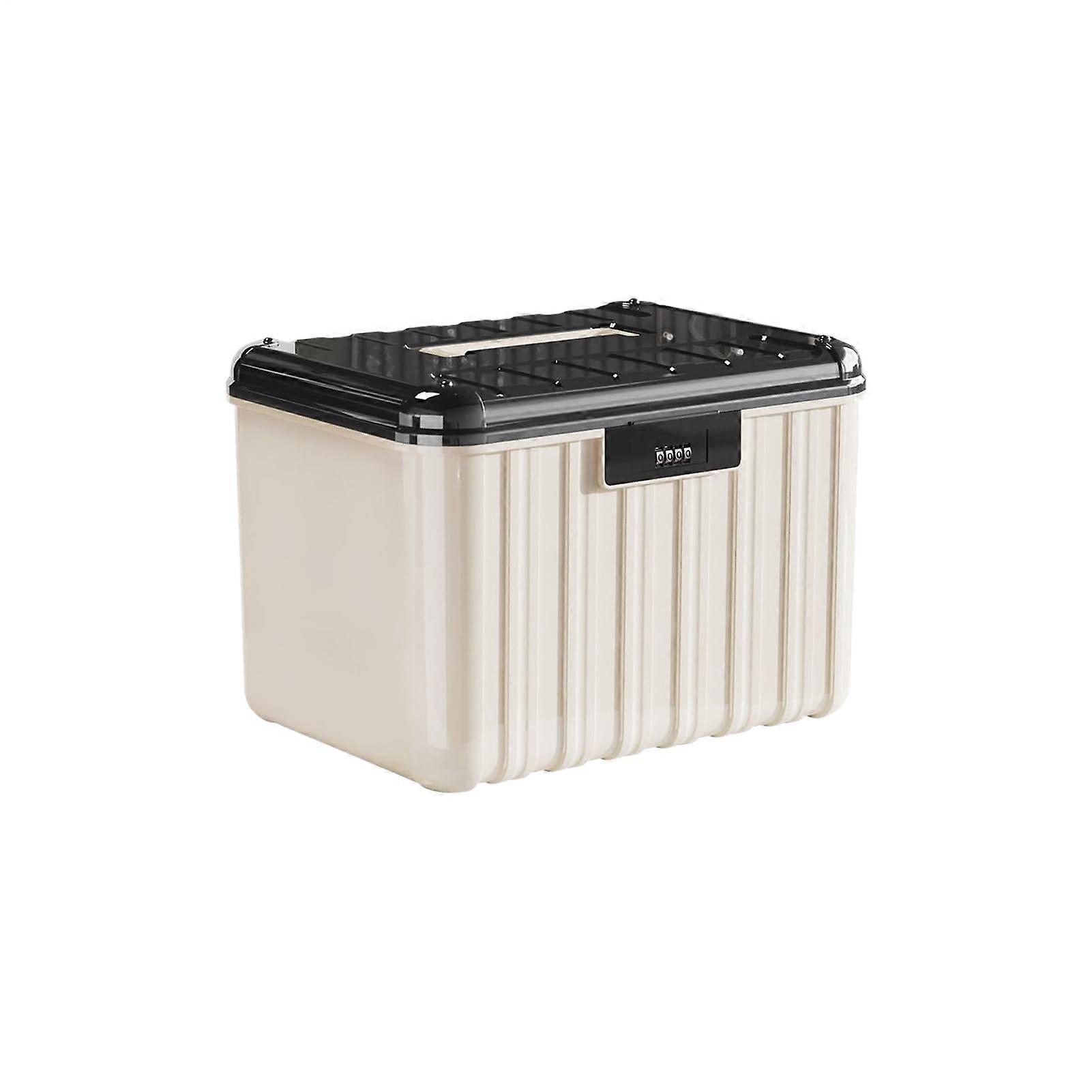 Lockable Storage Box with 4Digit Combination Lock, WeatherResistant for Outdoor, Dorm, Office