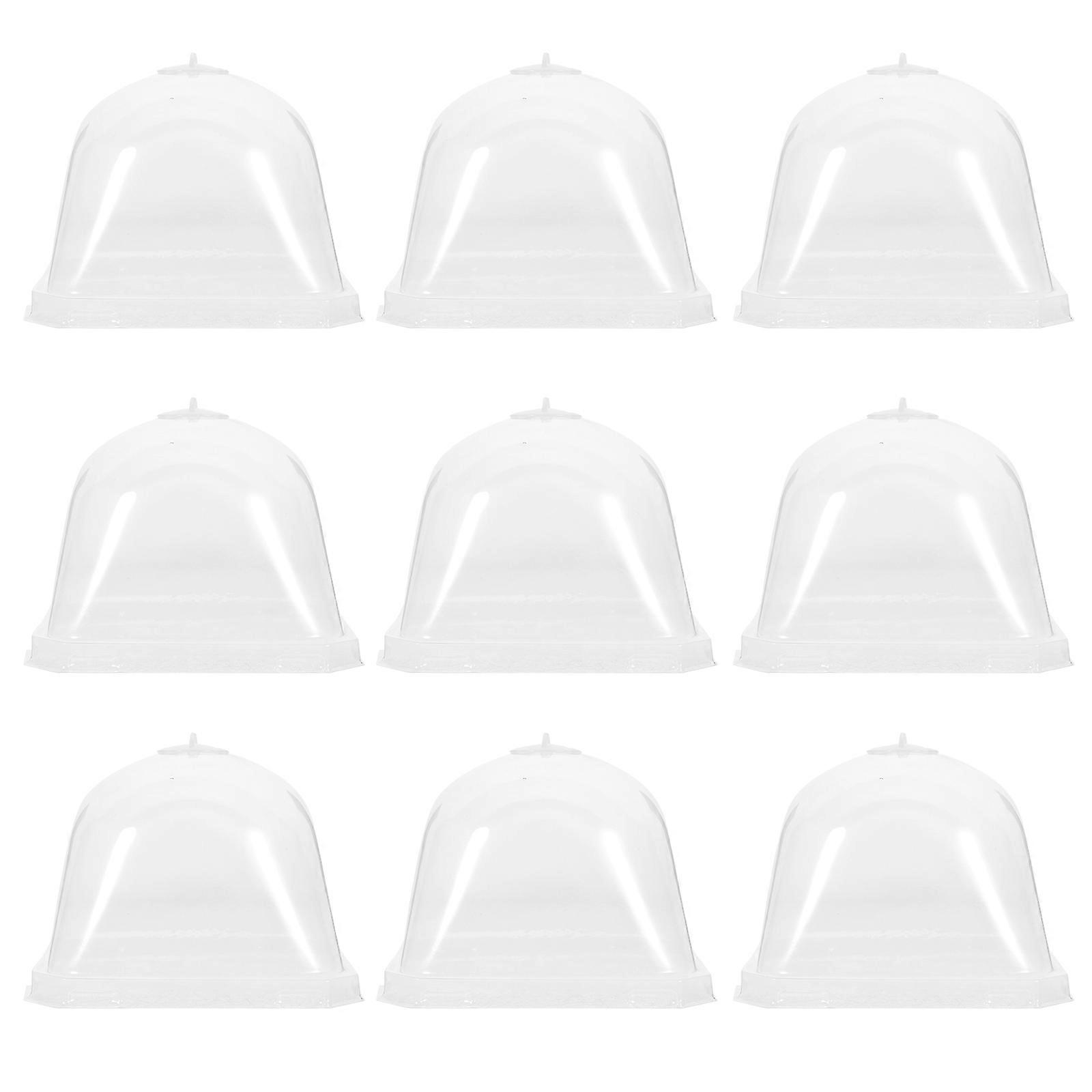 Plant Humidity Dome Transparent Protector for Garden Use 10Pcs