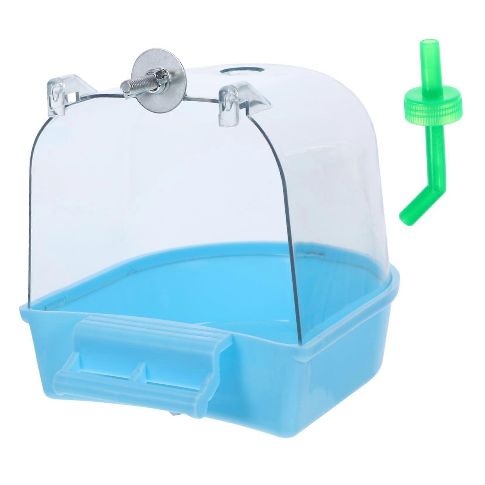 Bird Bath for Cage Hanging Parrot Bath Tub Smooth Edge Durable Plastic Easy Installation