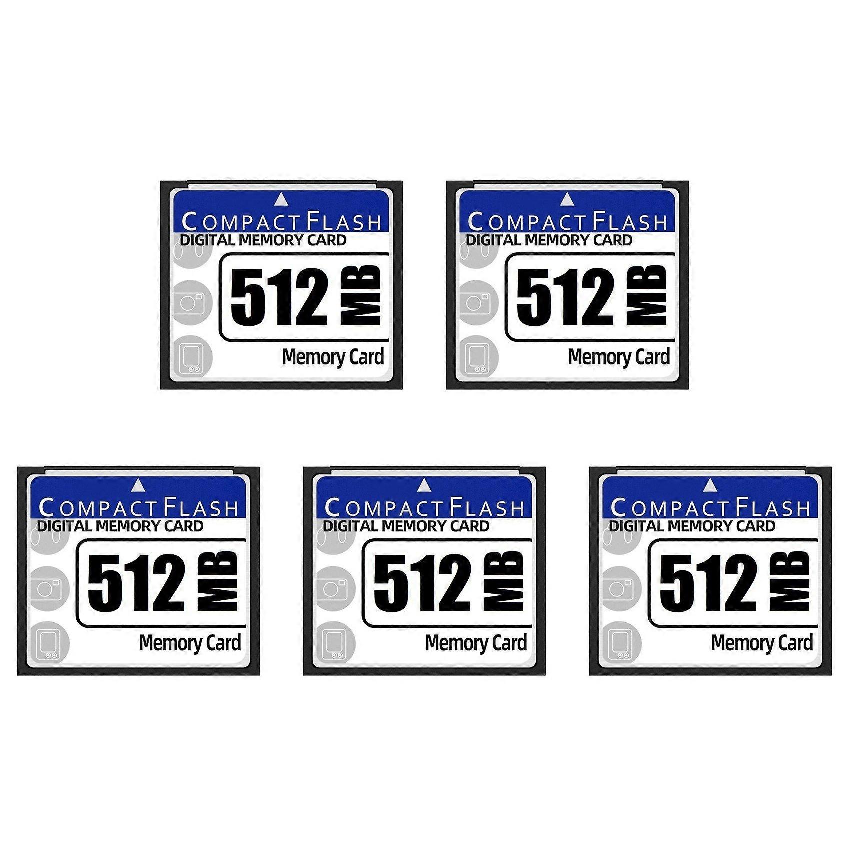 5X 512MB Compact Flash Memory Card for Camera, Advertising Machine, Industrial Computer Card