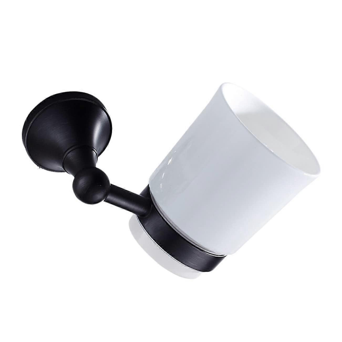 Toothbrush Holder with Chrome Finish and Brass Construction, Wall Mounted Cup Holder for Bathroom