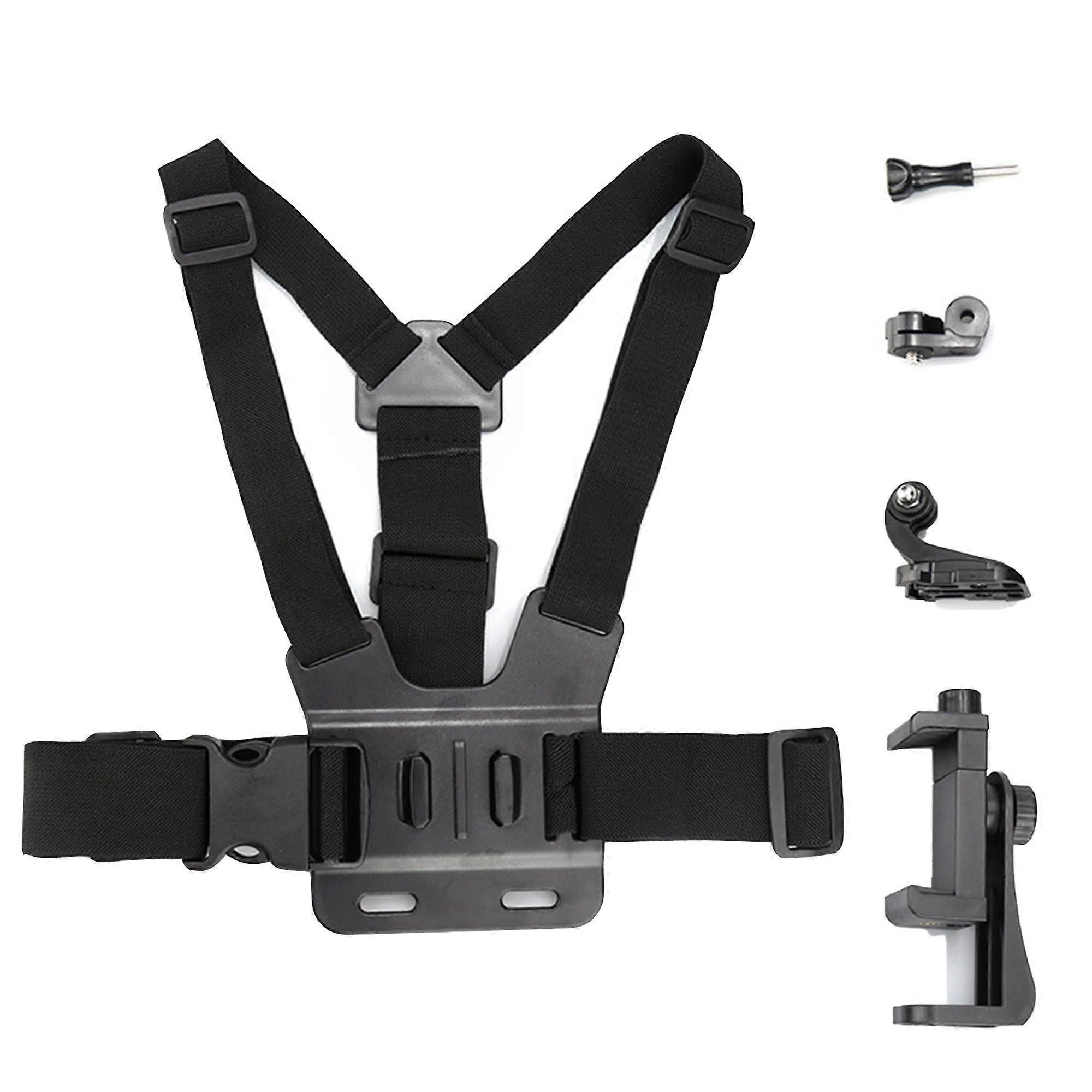 Chest Mount Harness Adjustable Elastic Strap with J Hook Adapter for GoPro Action Cameras