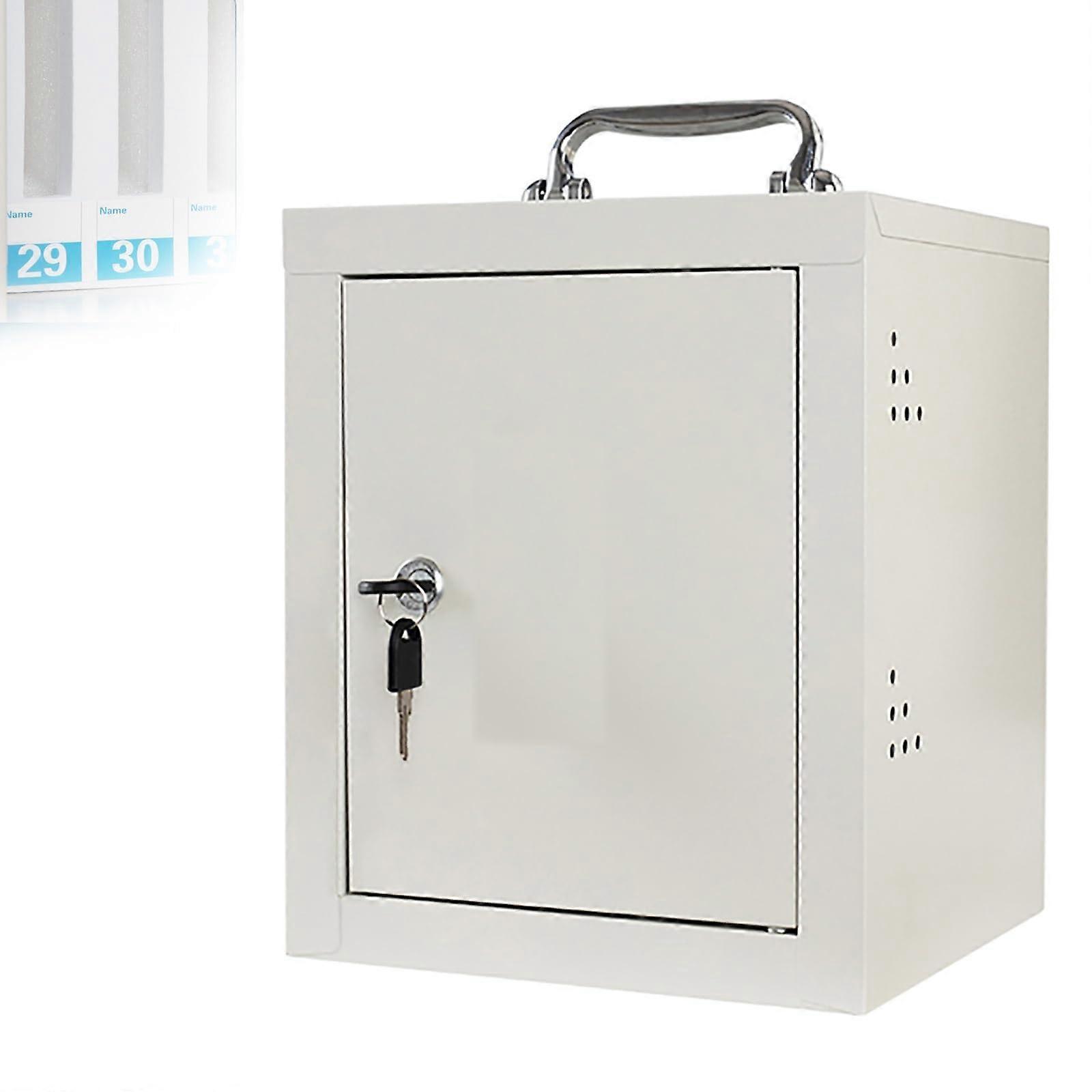 Lockable Steel Cell Phone Locker Cabinet with Multiple Slots and Wall Mount for Secure Storage