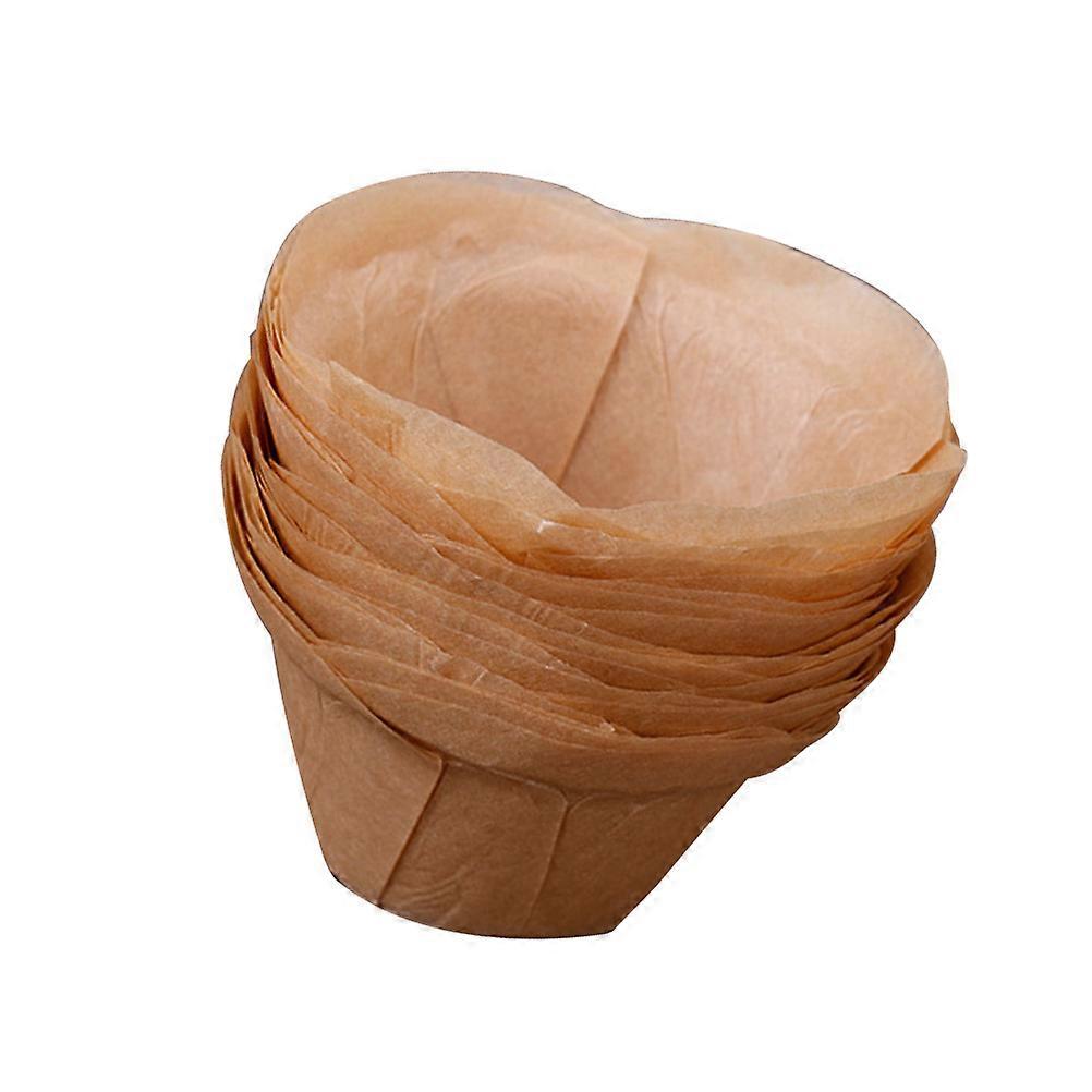 Lotus Cupcake Wrappers Golden Baking Cups for 50Pcs