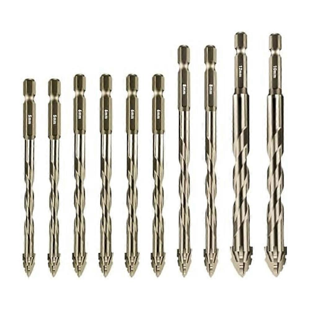 New Four-Flute Sawtooth Eccentric Drill Bit Size 5/6/8/10/12mm,B