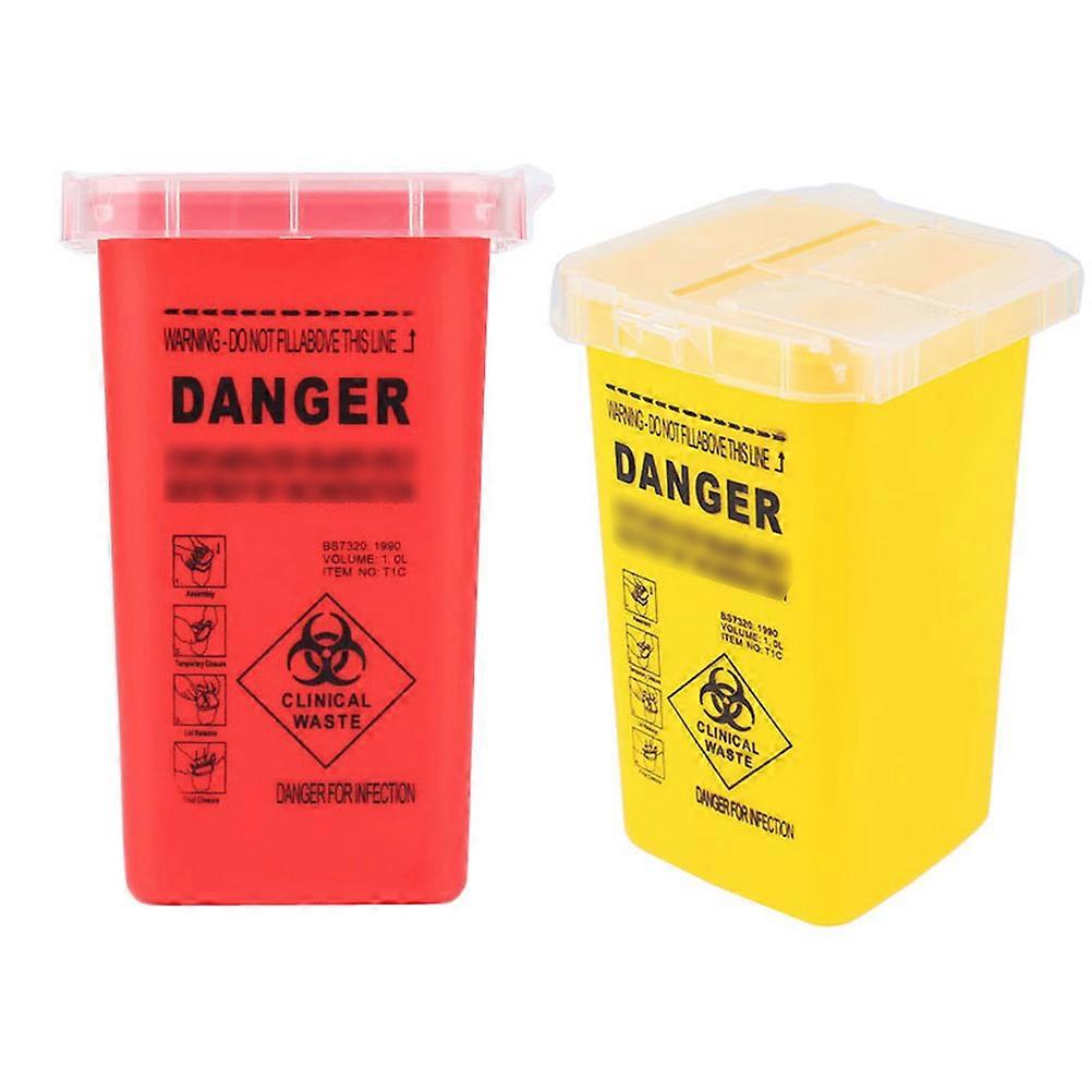 Needles Container Sharps Box for Safe Disposal Red Supplies