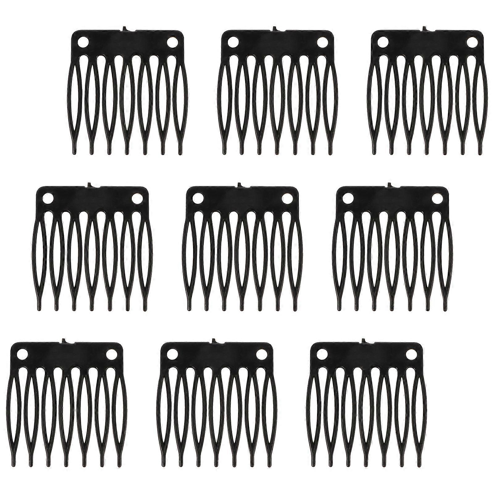 Wig Accessory Wig Net Clip for Fixing 100Pcs Plastic Clips Black