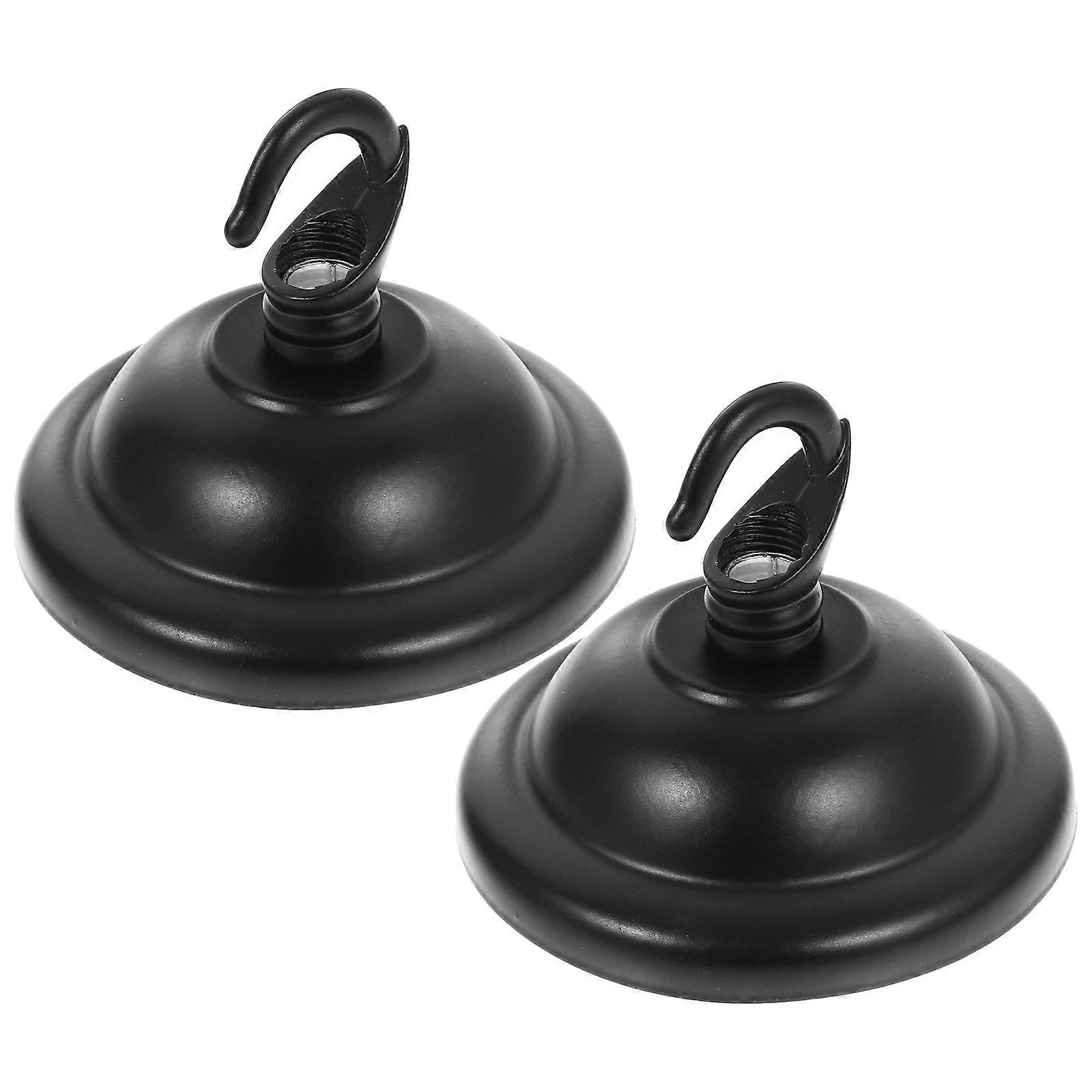 Vintage Black Pendant Light Hooks for Ceiling Plate 2Pcs Pack
