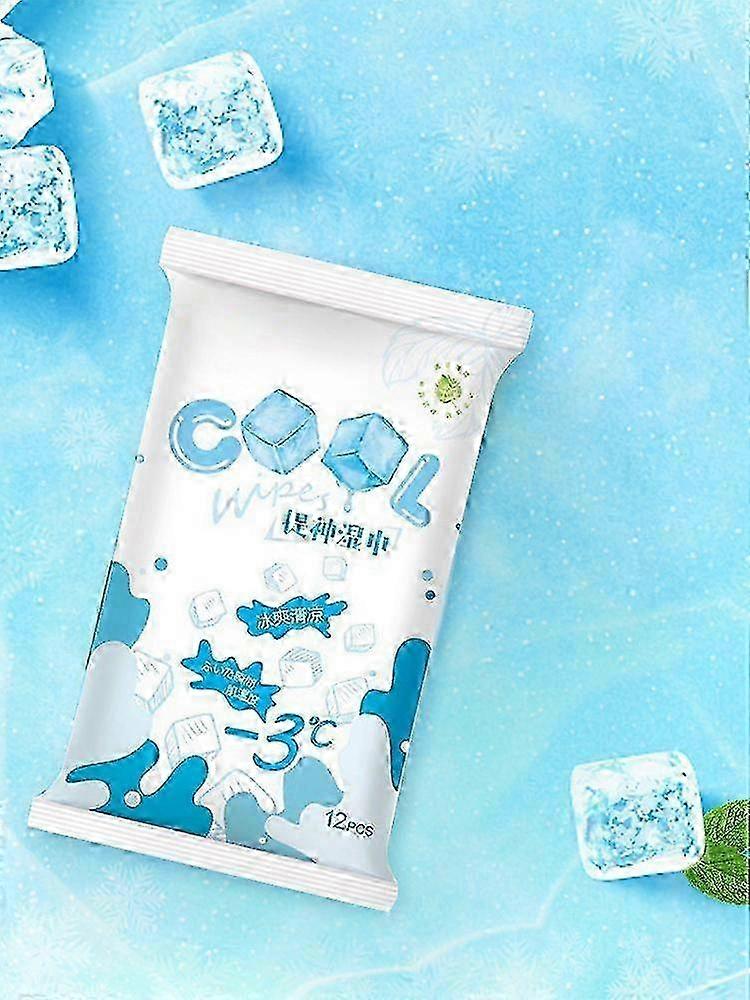 Cooling Cleansing Wipes, 12pc Pack, Skin-Friendly & Multipurpose
