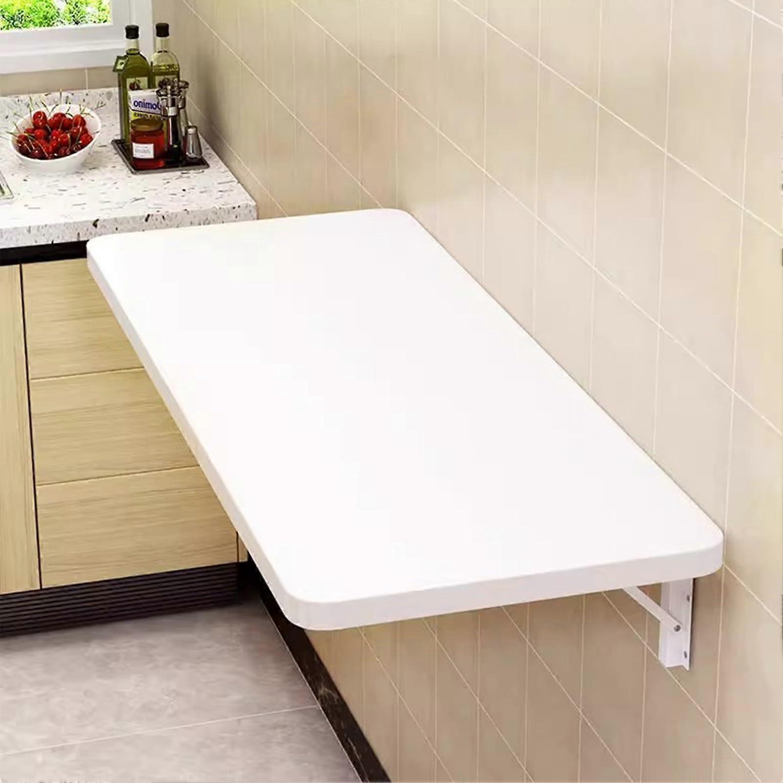 Wall Mounted Folding Table with SpaceSaving Design for Kitchen, Balcony or Home Office Desk