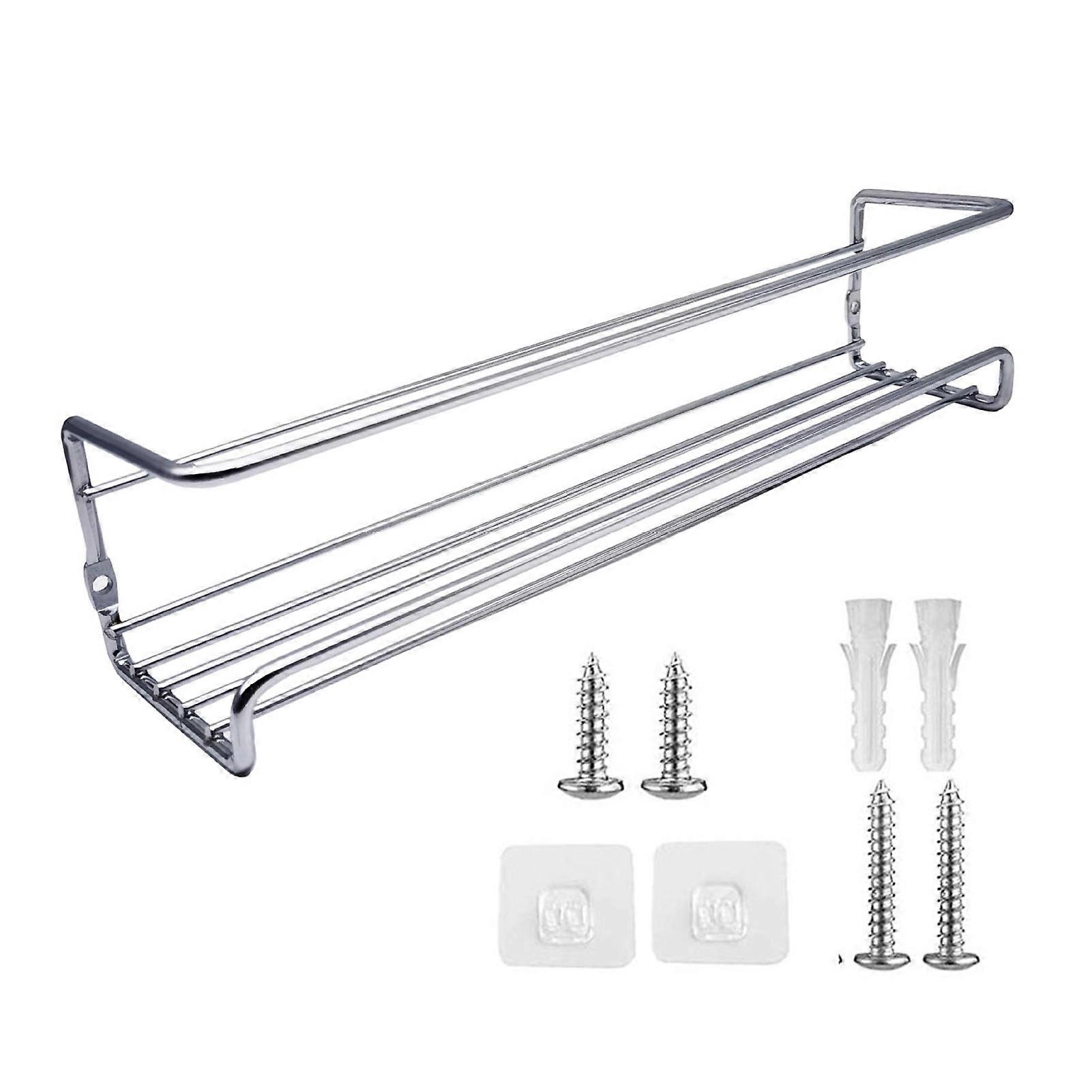 1/4Pcs Wall Mounted Spice Rack Organizer Rust-Proof Corrosion Resistant Strong Load*bearing
