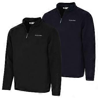 Calvin Klein Mens Thompson Half Zip Fleece 4-Way Stretch Golf Sweater