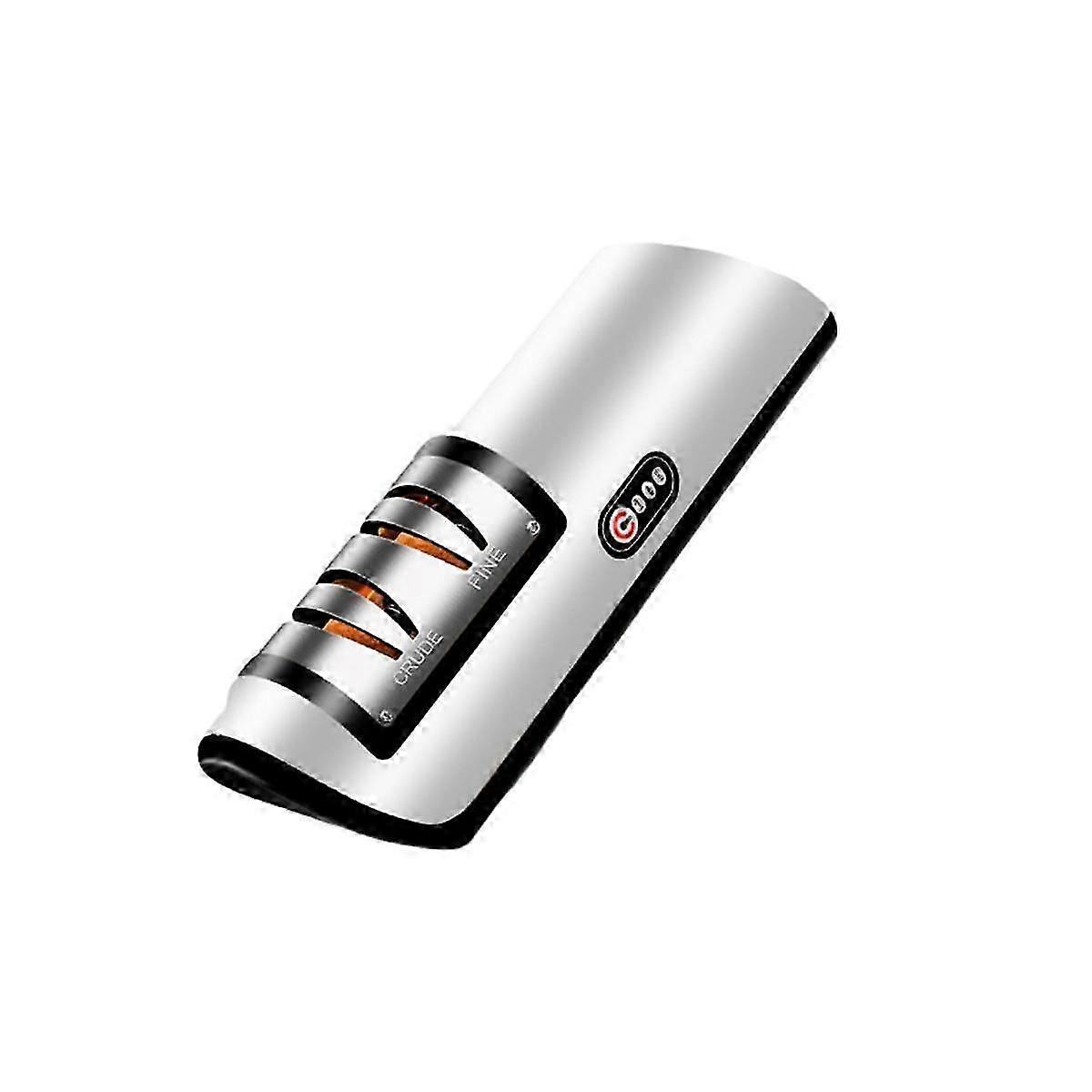 Electric Knife Sharpener Automatic Adjustable Kitchen Tool for Fast Sharpening Knives Scissors Blac