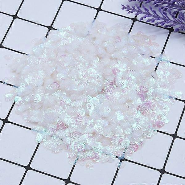 100g/Pack Iridescent Shining Shell Shell Sequins WHITE WHITE White