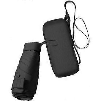 1 Folding Travel Umbrella, Small Compact Umbrella for Sun and Rain Windproof UV Umbrella with Zipper Case for Women Girlsa