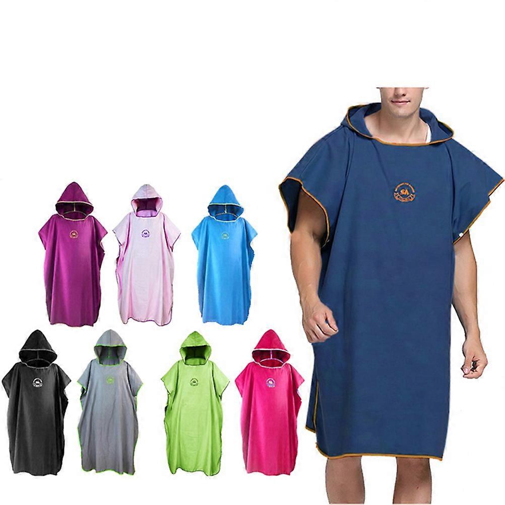 Bathrobes Beach Towel Fast Drying Cloak for Bathing Use Black