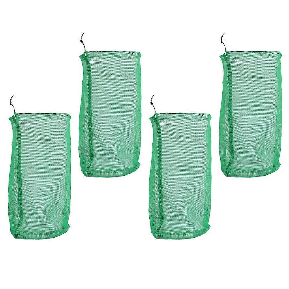 Fishing Net Bag Portable Nylon Drawstring Fish Catching Net 12Pcs