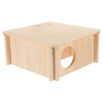 Puinen hamsterin piilopaikka, hamsterin lepomaja lemmikeille, khakin värinen