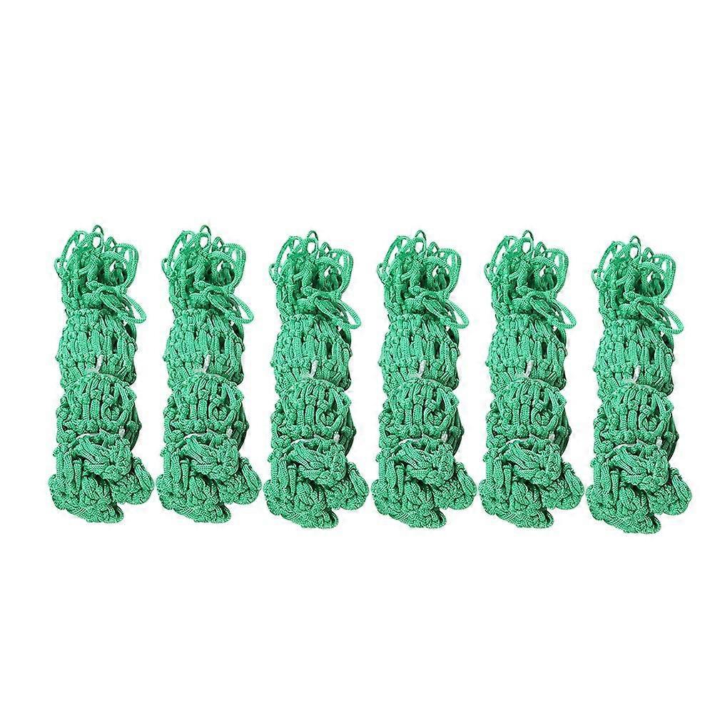 6PCS/Set Nylon Net Pocket For Billiards Table Universal Mesh Bag(Green)
