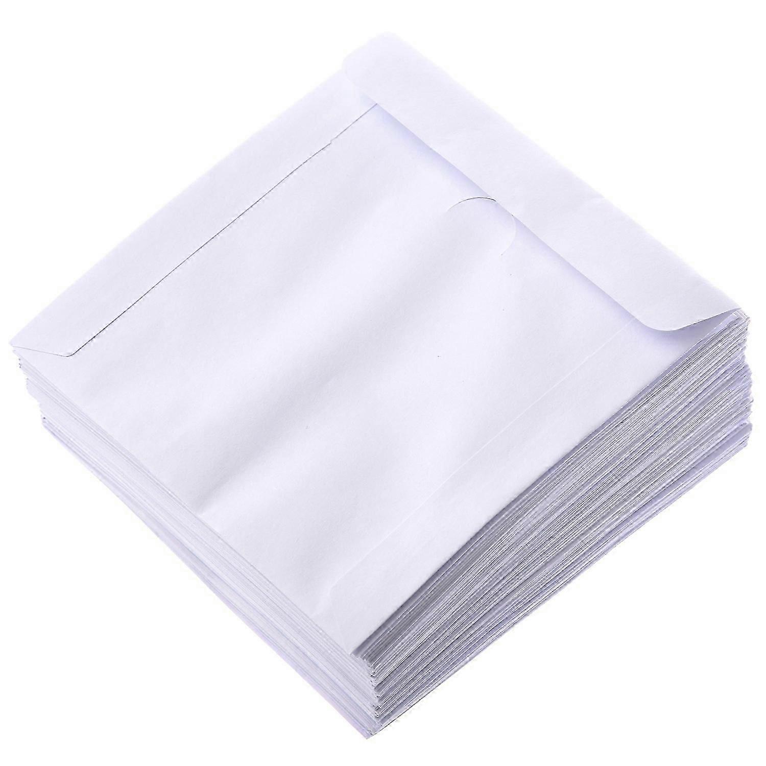 100 paper CD sleeves with window and flap