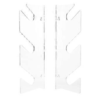 1 Pair Skateboard Wall Mount Display Rack - Transparent Acrylic 3-Layer Stand for Snowboard - Longboard Wall Shelf Fit 2 Inch Thickness Deck