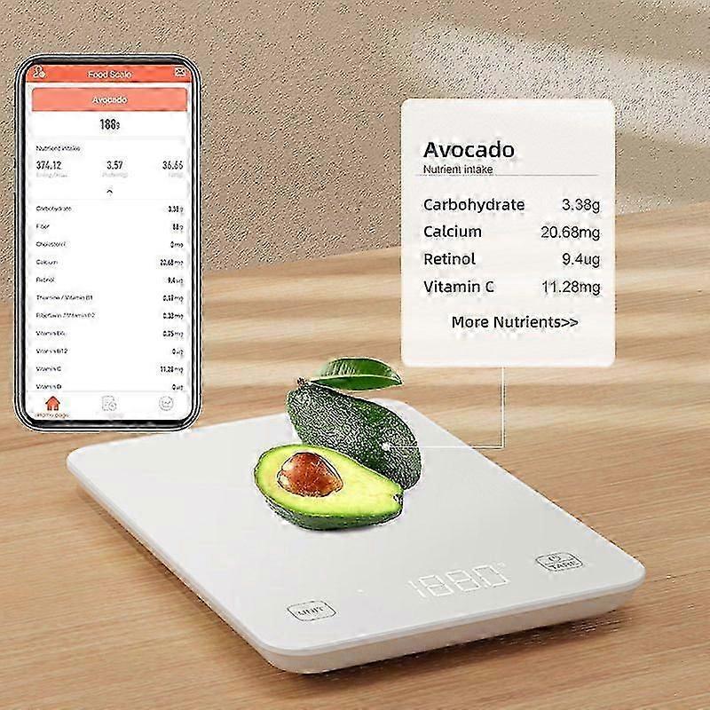 Smart Digital Food Scale with App, High-Precision Kitchen Scale