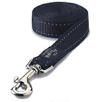 Rogz for Dogz Fanbelt Leash Black 20mm x 1.8m Reflective L
