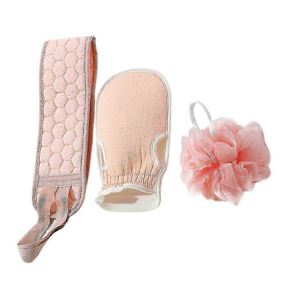 Bath Exfoliating Shower Set | Pink | 82x9.5cm | 1Set