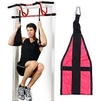 1Set von Sling Straps Gewichtheben Bauch Übung Gürtel Tür Hängen mit Ringe Sicher Lock für Powerlifting Bodybuilding Kraft & ausbildung (Rosy