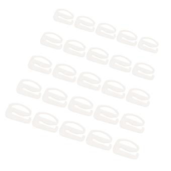 1 Set 100pcs Plastic Bra Shoulder Strap Buckle Adjuster Bra Clip Bra Clasp Bra Accessories 9 Shaped Design (Transparent 16L=10.0 MM,24L=15.0 MM,6MM,8M
