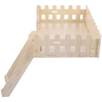 Hamster Platform With Ladder 5Pcs Indoor Cage Supplies For Pet Hamsters Made With Wood For Exercise And Play