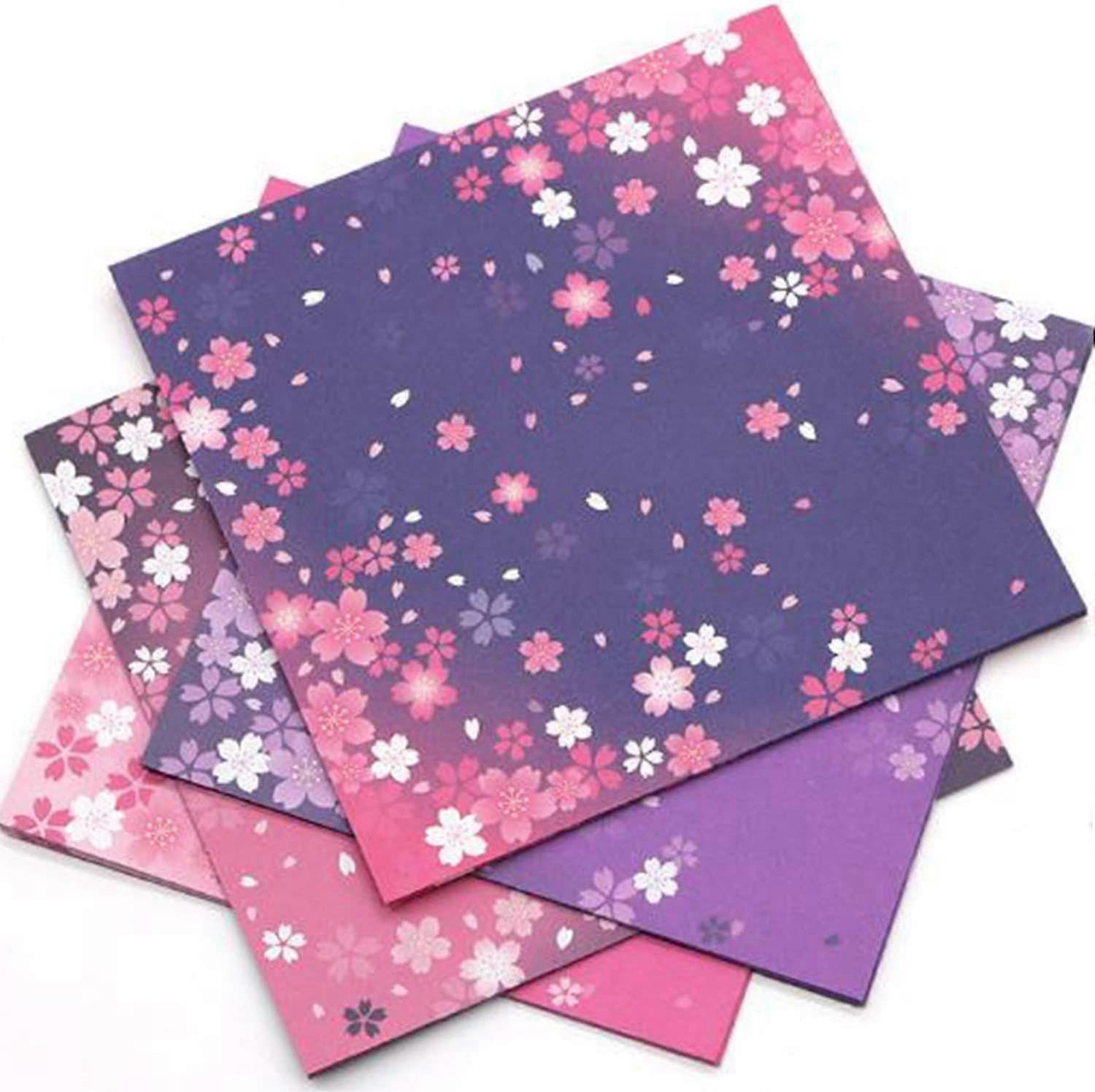 120 Sheets Pink Beautiful Origami Paper Square Pattern 15 * 15cm