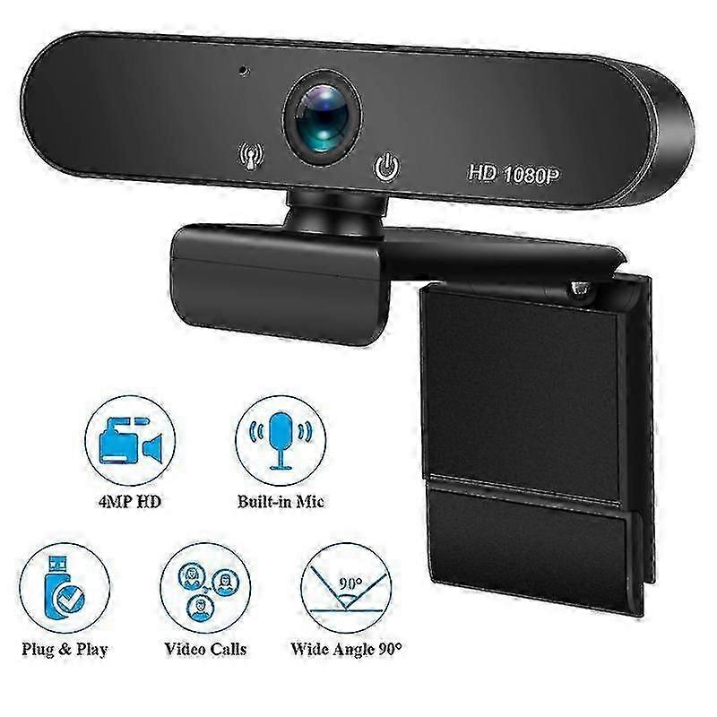 4k Webcam Full Hd 1080p Web Camera For Pc Computer Laptop Video Record